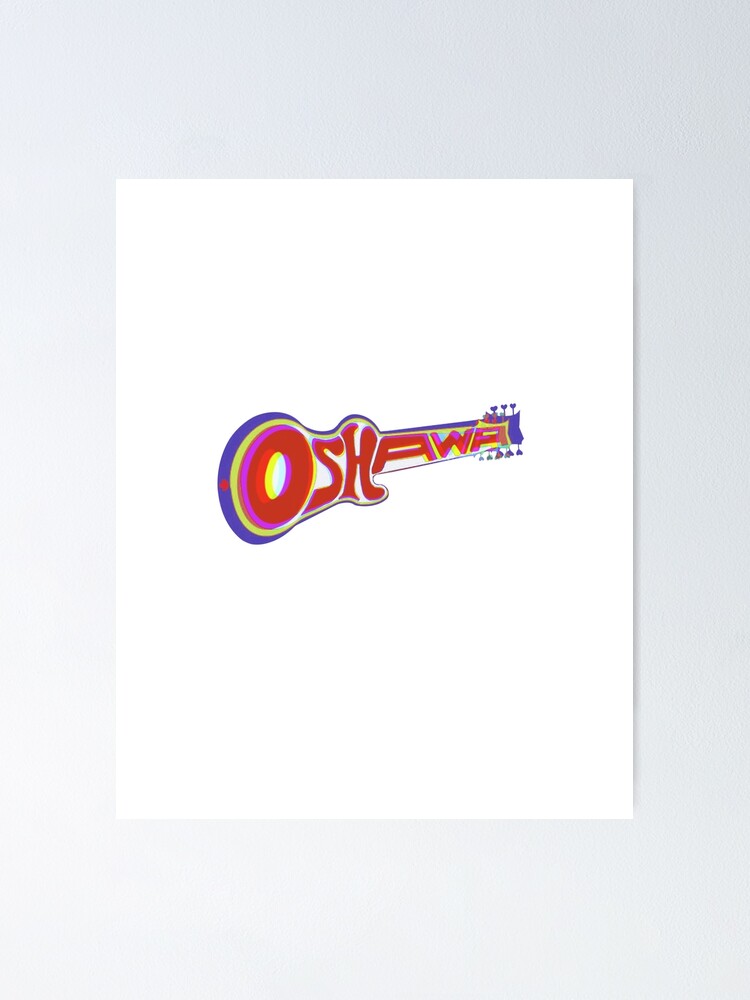 "Oshawa , Aka “The Shwa” guitar. V2 " Poster for Sale by OMatix