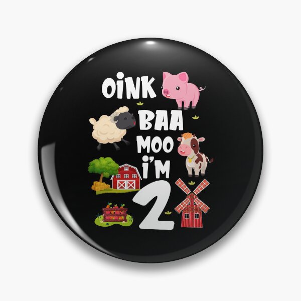 Item preview, Oink Baa Moo I'm 2 Farm Theme Birthday Gift 2 Yrs Old designed and sold by MalloWilli.