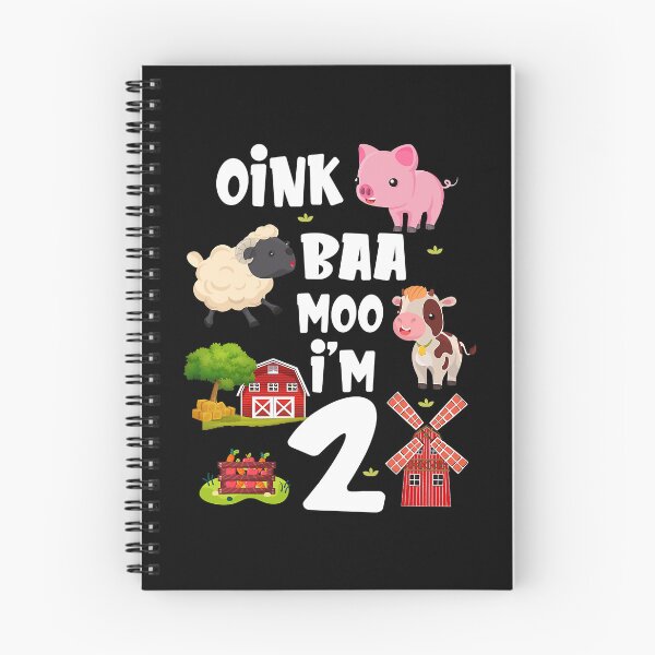 Item preview, Oink Baa Moo I'm 2 Farm Theme Birthday Gift 2 Yrs Old designed and sold by MalloWilli.