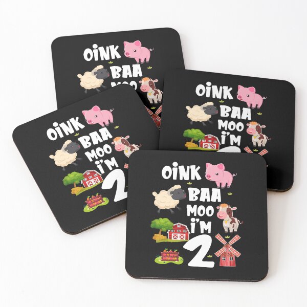 Item preview, Oink Baa Moo I'm 2 Farm Theme Birthday Gift 2 Yrs Old designed and sold by MalloWilli.