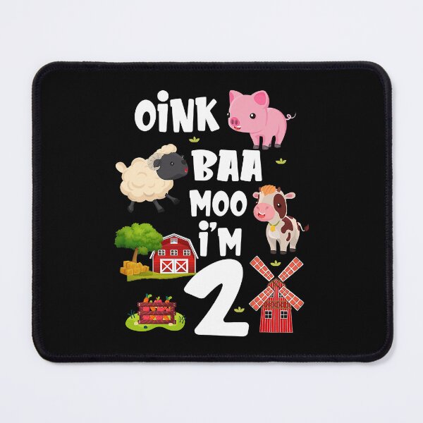 Item preview, Oink Baa Moo I'm 2 Farm Theme Birthday Gift 2 Yrs Old designed and sold by MalloWilli.