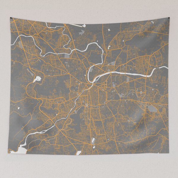 Item preview, Pune City Map of Maharashtra, India - Bauhaus designed and sold by deMAP.