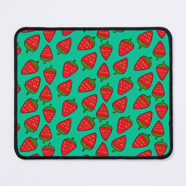 Item preview, Strawberry Fruit Pattern on Mint Green designed and sold by Harriet Linton.