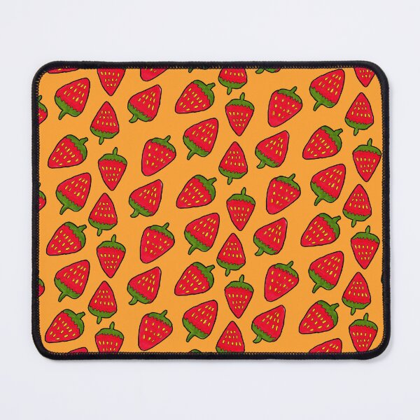 Item preview, Strawberry Fruit Pattern on Bold Gold Background designed and sold by Harriet Linton.