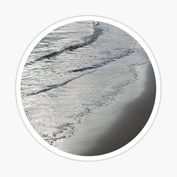 Silver-gray water and sand 1 Sticker