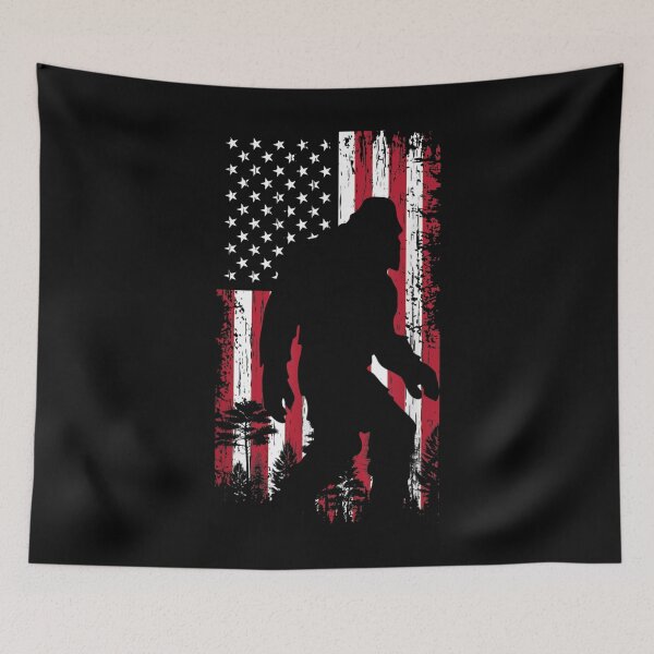 Item preview, 4th of July Bigfoot - Retro Vintage Distressed Fourth of July Bigfoot Merica America Tee Design Gift Idea for Bigfoot Lovers, Patriotic Americans and Veterans designed and sold by Prince - Bestseller ★★★★★.