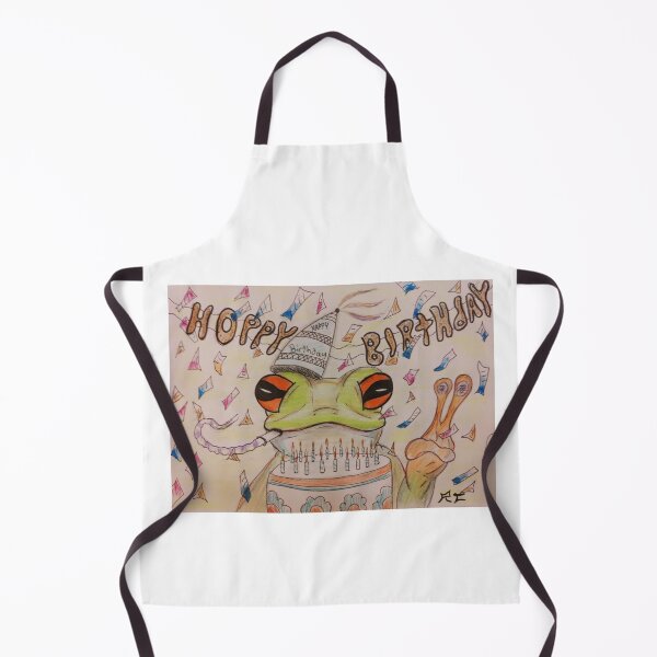 Item preview, HOPPY BIRTHDAY FROG designed and sold by TheDapperZombie.
