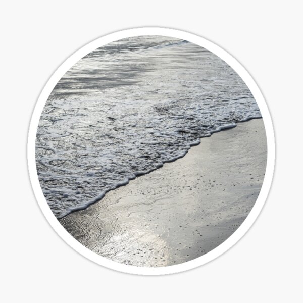 Silver-gray water and sand 2 Sticker
