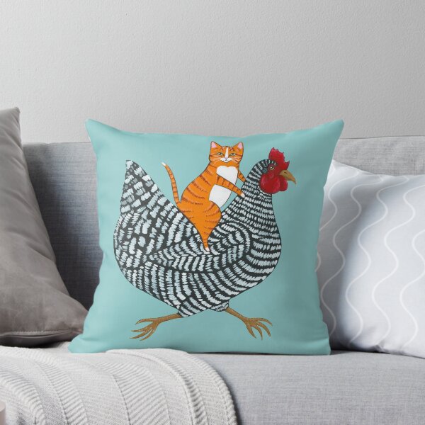 Aperçu de l'œuvre Tour de poulet au chat roux créée et vendue par KilkennyCat Art.