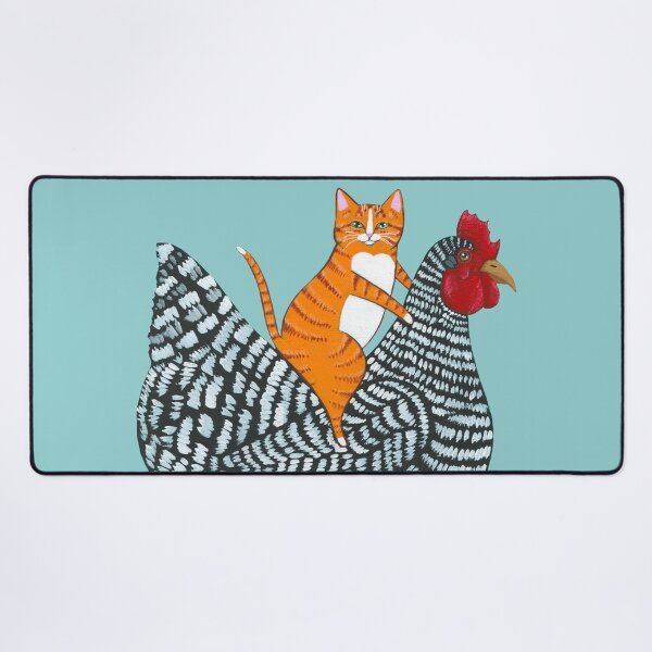 Item preview, Ginger Cat Chicken Ride designed and sold by KilkennyCat Art.