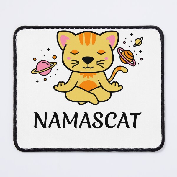 Item preview, zen yoga cat space meditation sport training designed and sold by la-petite-folie.
