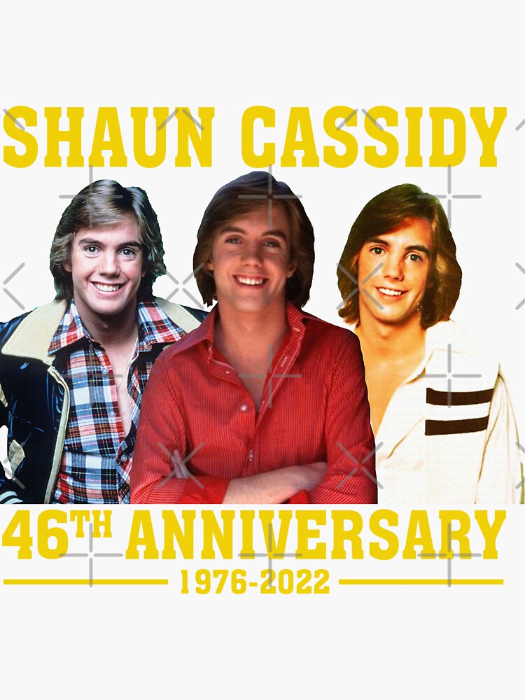 "Shaun Cassidy 46th Anniversary 1976 2022" Sticker for Sale by