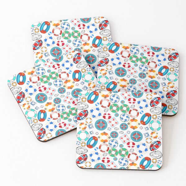 Item preview, Ohoy Matie! This adorable life preserver patterns is perfect for the boater in your life. Great for home decor and wearables. For boating, yachting, skidos lovers.  designed and sold by tranquilbeach.