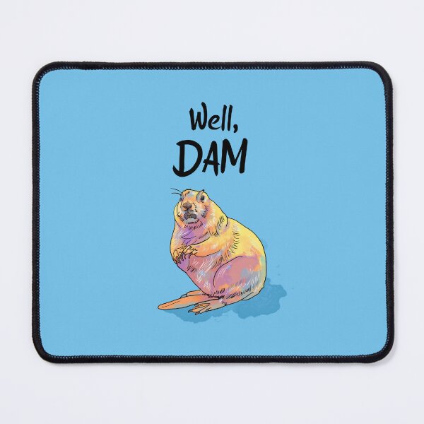 Item preview, Well, Dam - Animal Pun Illustration designed and sold by Flo Art Studio.
