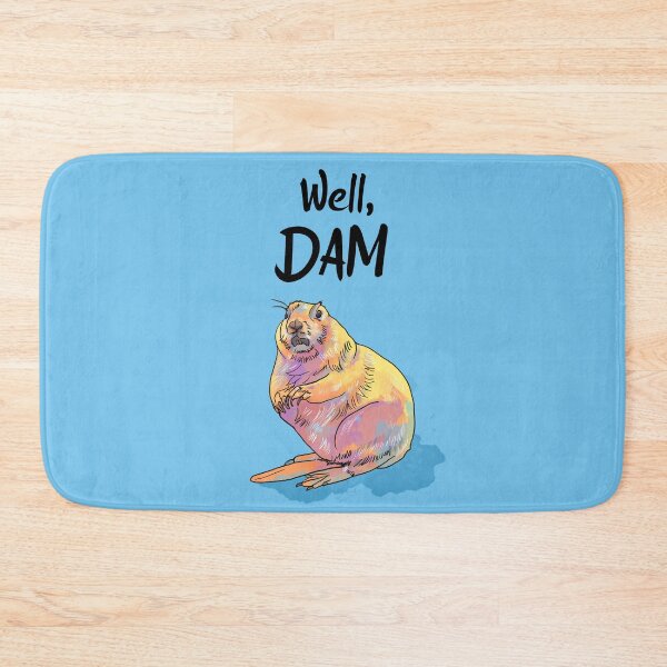 Item preview, Well, Dam - Animal Pun Illustration designed and sold by Flo Art Studio.