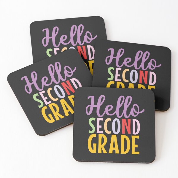 Item preview, Hello Second grade colorful text designed and sold by Think4Prints.