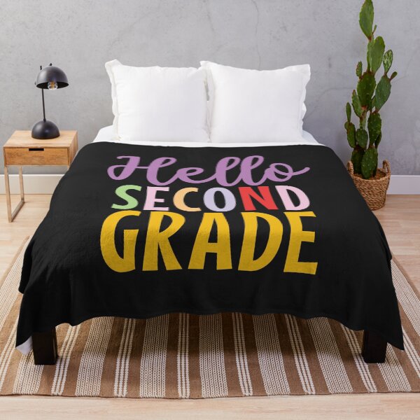 Item preview, Hello Second grade colorful text designed and sold by Think4Prints.
