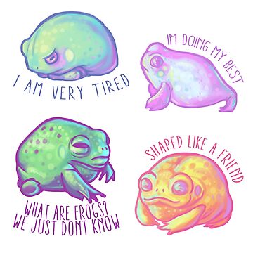 Aperçu de l'œuvre Pack d'autocollants minuscules amis grenouille! de hollowedskin