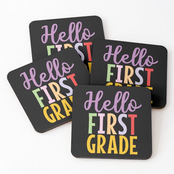 Item preview, Hello First grade colorful text designed and sold by Think4Prints.