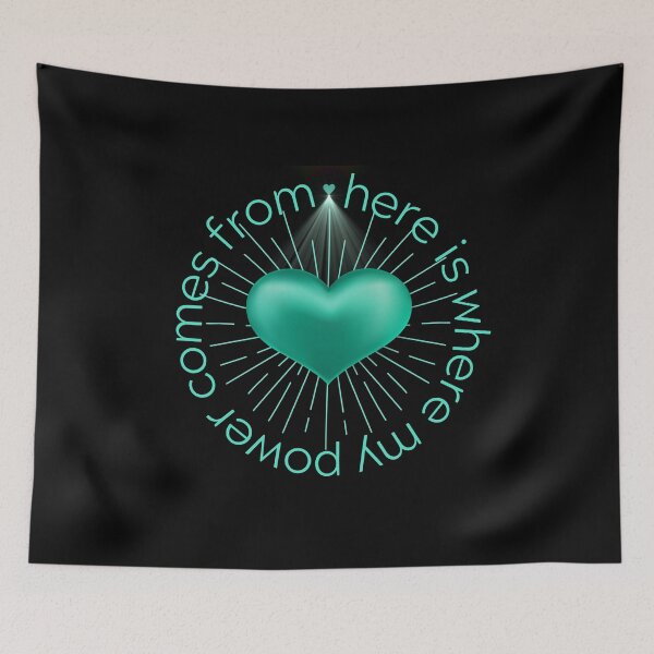 Item preview, Green Powerful Heart Hoodie designed and sold by MagicWolfStar.