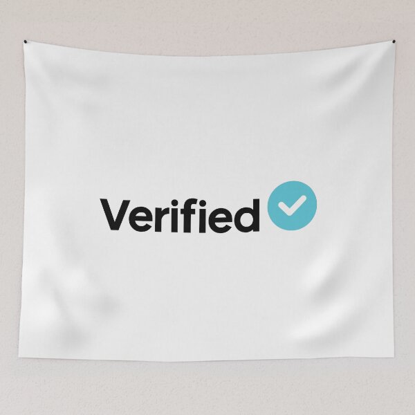 Item preview, Social Media Verified Badge Black Text designed and sold by RaybenMedia.