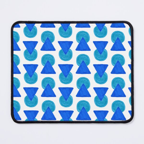 Item preview, Circle Triangle Geometric Pattern in Blue designed and sold by Harriet Linton.