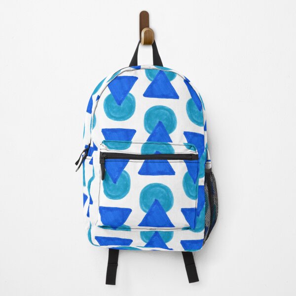 Item preview, Circle Triangle Geometric Pattern in Blue designed and sold by Harriet Linton.