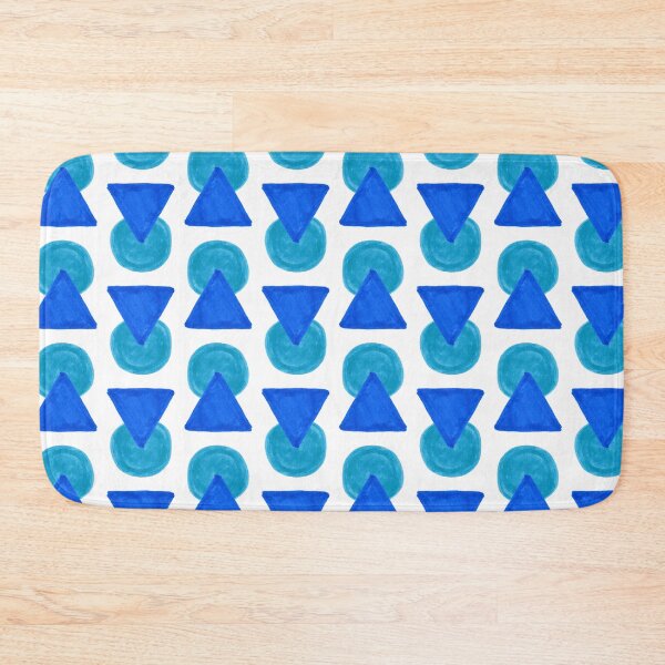 Item preview, Circle Triangle Geometric Pattern in Blue designed and sold by Harriet Linton.