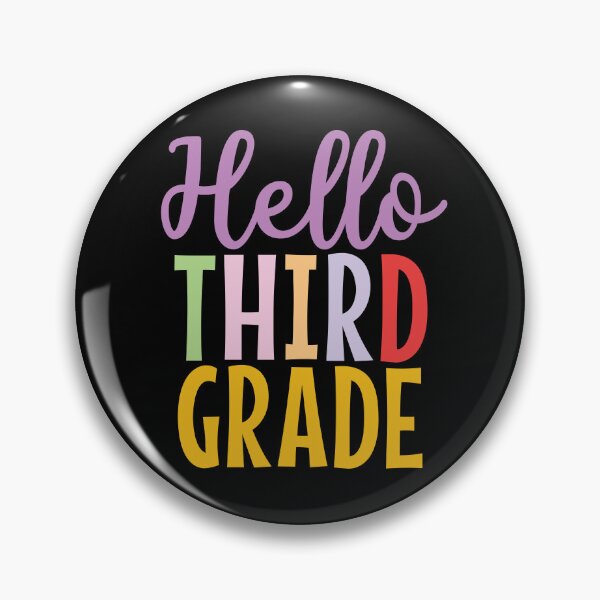 Item preview, Hello Third grade colorful text designed and sold by Think4Prints.