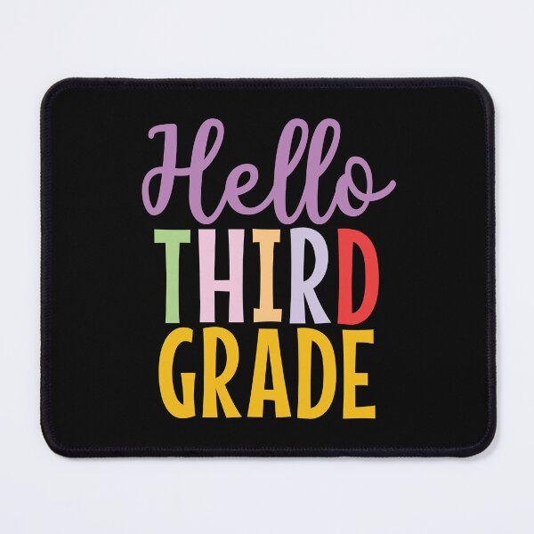Item preview, Hello Third grade colorful text designed and sold by Think4Prints.