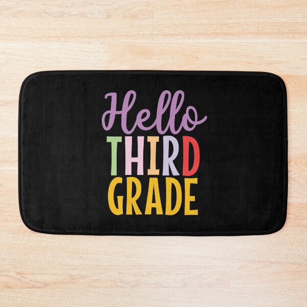 Item preview, Hello Third grade colorful text designed and sold by Think4Prints.