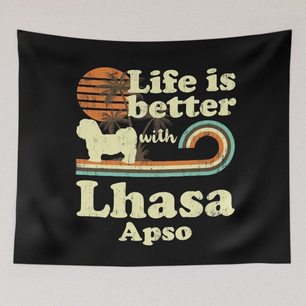 Item preview, Life is Better with Lhasa Apso Vintage designed and sold by rafaeltto.