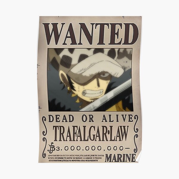Recherché Trafalgar Law Poster