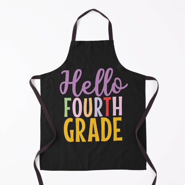 Item preview, Hello Fourth grade colorful text designed and sold by Think4Prints.