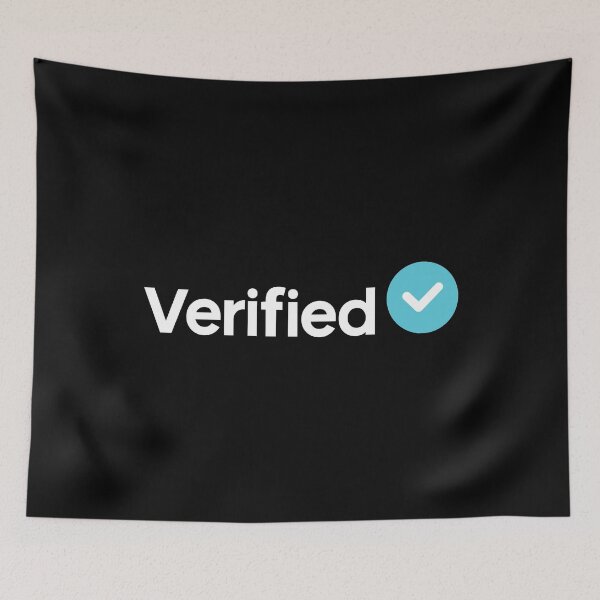Item preview, Social Media Verified Badge White Text designed and sold by RaybenMedia.