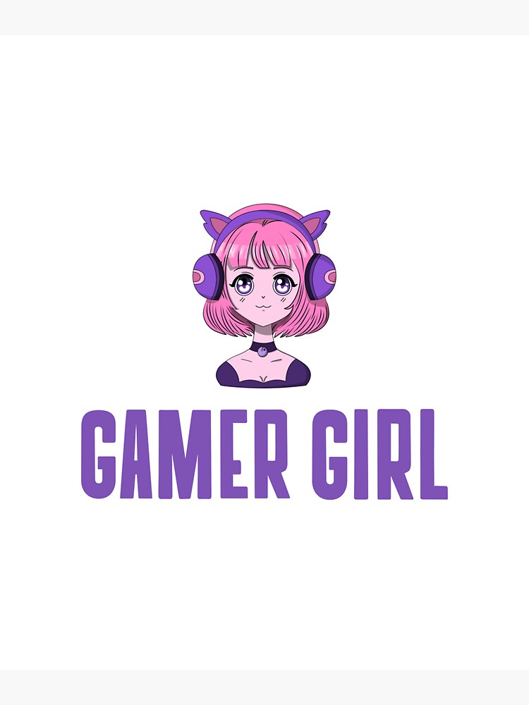 "CUTE GAMER GIRL" Sticker for Sale by BearCrime Redbubble