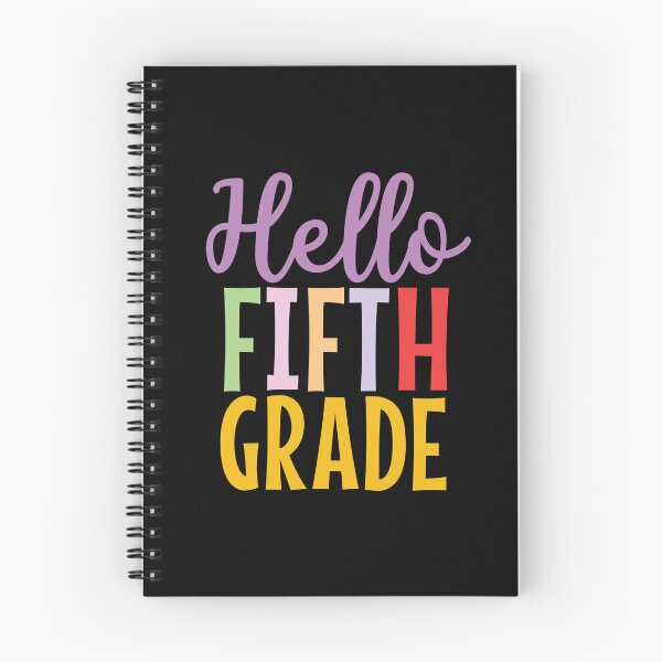 Item preview, Hello Fifth grade colorful text designed and sold by Think4Prints.