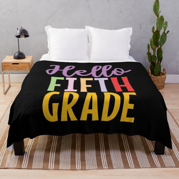 Item preview, Hello Fifth grade colorful text designed and sold by Think4Prints.