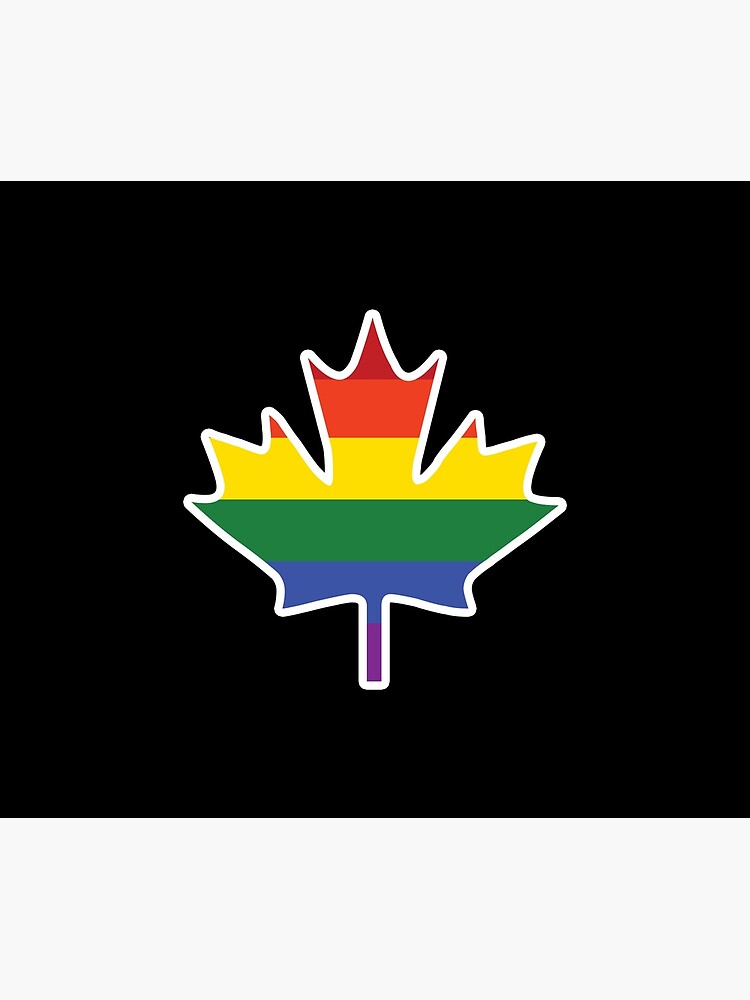 "LGBT LGBTQIA+ Pride Month Canada Canadian Flag Rainbow flag" Poster