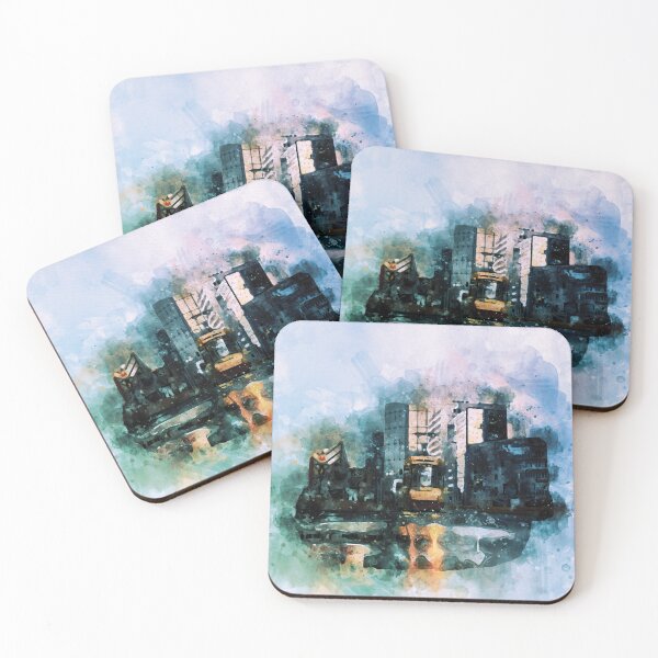 Item preview, Digital-artistic watercolor city designed and sold by ElliOzy.