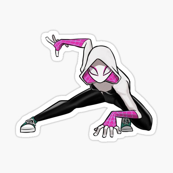Spider-Gwen (Across the spiderverse) Sticker for Sale by MystYHW