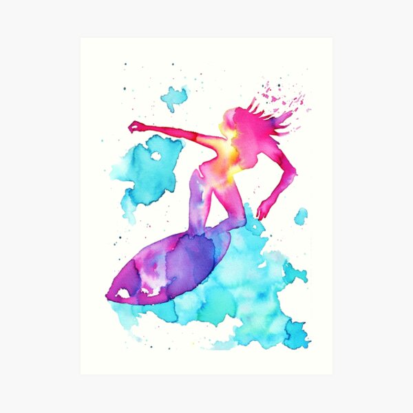 Surfer Girl Art Print