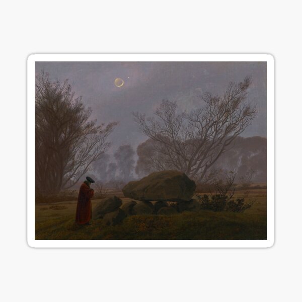 Artikel-Vorschau von Ein Spaziergang in der Abenddämmerung | Caspar DavidFriedrich | 1835 Romantik Kunst, designt und verkauft von CJET.