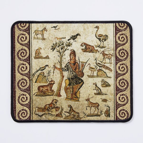 Item preview, ANTIQUE ROMAN MOSAICS ,ORPHEUS ENCHANTING ANIMALS WITH HIS MUSIC designed and sold by BulganLumini.