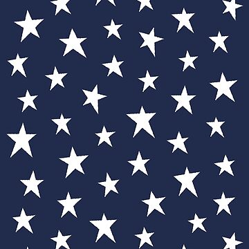 Artwork thumbnail, Rustic Stars on Navy Blue by Daisy Beatrice