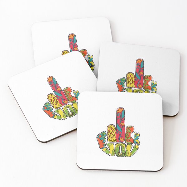 Item preview, fuck you Art with colorful patterns designed and sold by InnaMGraphic.