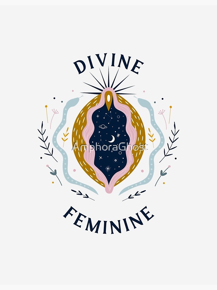 Divine Feminine Female Symbolism Sacred Goddess Poster For Sale By Amphoraghost Redbubble 