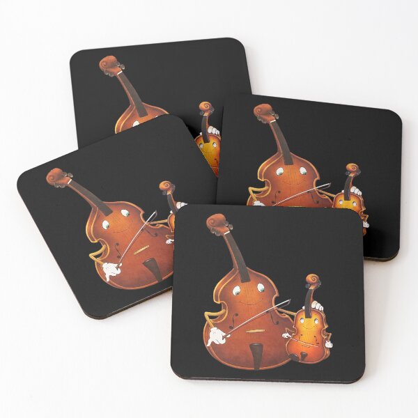 Item preview, Vintage Violin, Cello, Student and Teacher Anthropomorphic Illustration designed and sold by ComicKitsch.