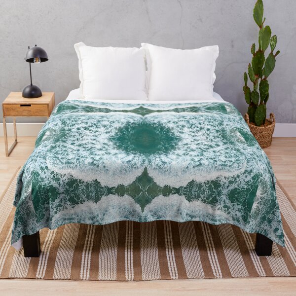 Item preview, Ocean Waves Green Cute Summer Scuba Diving Pattern Classic Graphic Design Fashion Duvet Cover designed and sold by CoolMolo.