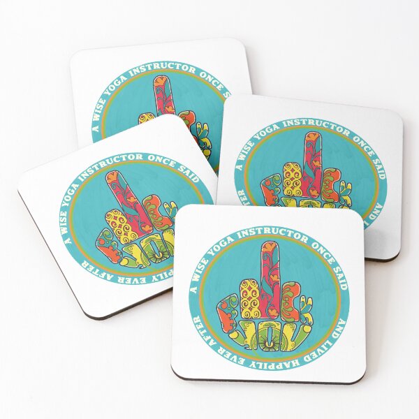 Item preview, A wise yoga instructor once said,and lived happily ever after,fuck you Art with colorful patterns designed and sold by InnaMGraphic.